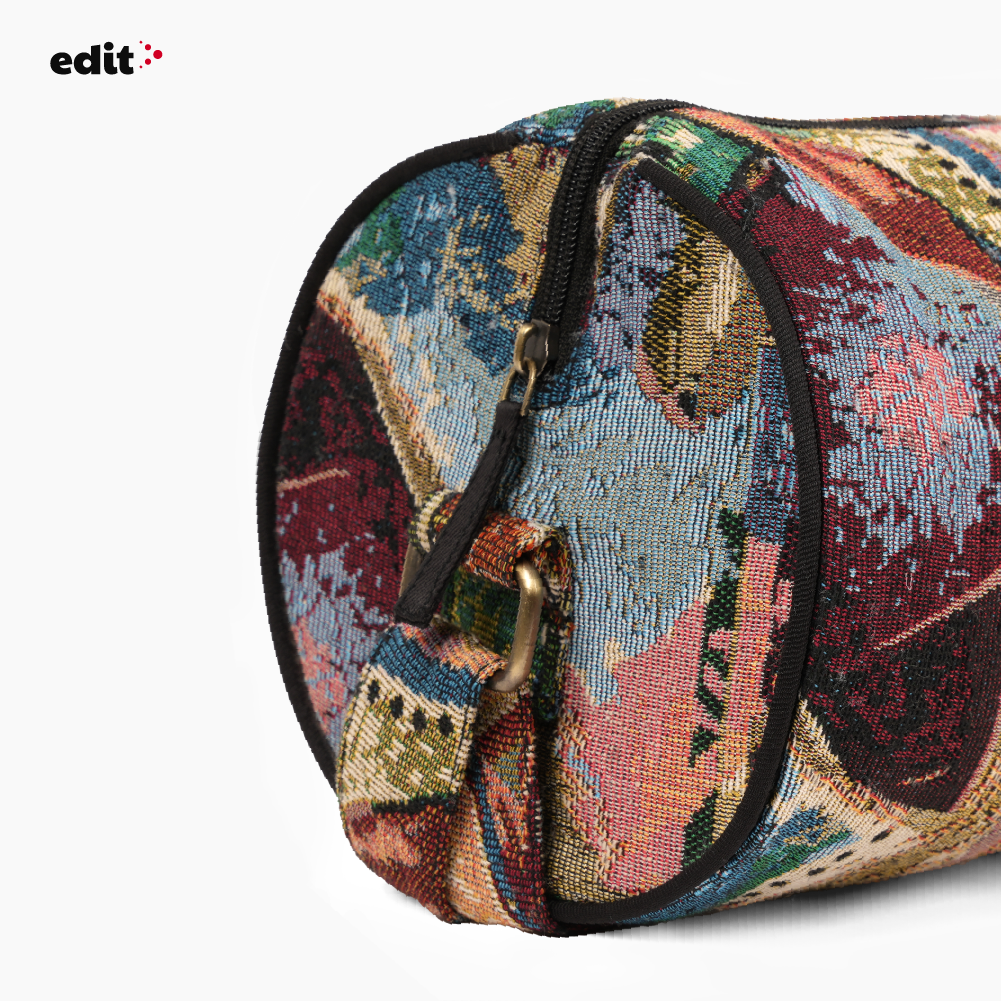 Taraga by Edit | Artisan Yoga Mat Bag | Premium Designer Carrier with Full-Length Zipper and Adjustable Comfort Strap | Elegant & Compact Carrier for Your Mat and Essentials
