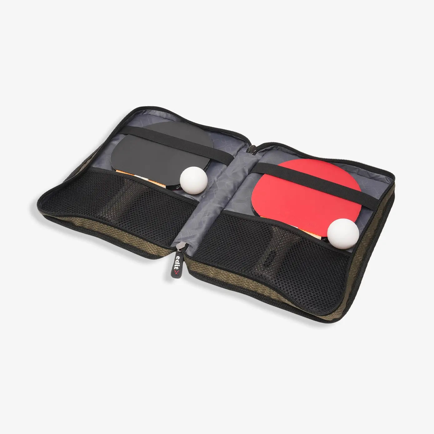 Green table tennis racket case